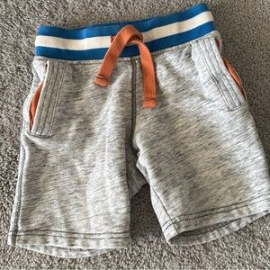 Mini Boden Gray Shorts with Orange and Blue Details